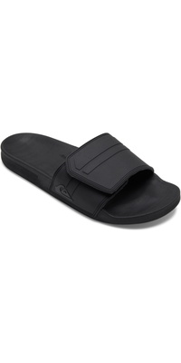 2026 Quiksilver Mens Rivi Slide Adjust Sliders AQYL101038 - Black / Grey / Black