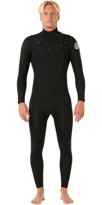 2026 Rip Curl Da Uomo Dawn Patrol Pro 3/2mm Chest Zip Muta 16XMFS - Black