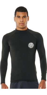 2025 Rip Curl Da Uomo Icons UPF Brushed Gilet In Lycra A Maniche Lunghe 153MRV - Black