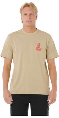 2025 Rip Curl Da Uomo Vaporcool Search Stack Tee 0K5MTE - Khaki Rock