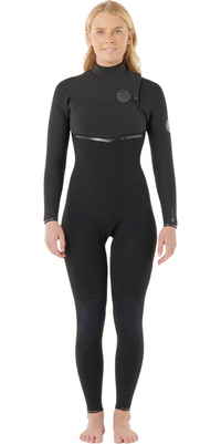 2026 Rip Curl Womens E-Bomb 5/3mm Zip Free Wetsuit 16KWFS - Black
