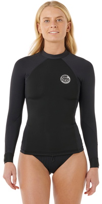 2026 Rip Curl Da Donna Flashbomb Neoprene Poly Long Sleeve Top 11CWWJ - Black