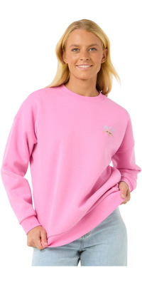 2025 Rip Curl Da Donna Hibiscus Diamond Heritage Crew 083WFL - Pink