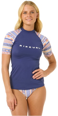 Rip Curl Da Donna 2025 San Carlos Canottiera In Lycra A Maniche Corte 17UWRV - Dark Blue