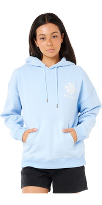 2025 Rip Curl Da Donna Felpa Con Cappuccio Shore Break Heritage 0AKWFL - Light Blue
