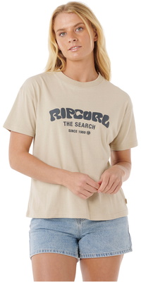 2025 Rip Curl Da Donna Surf Puff Relaxed Tee 0HXWTE - Natural