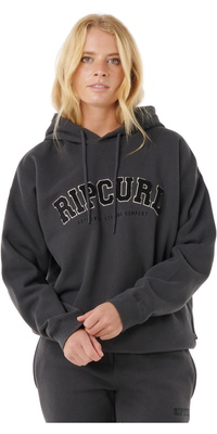 2025 Rip Curl Da Donna Varsity Felpa Con Cappuccio 08HWFL - Washed Black