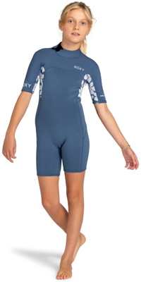 2026 Roxy Bambino Swell Series 2mm Back Zip Shorty Muta ERGW503017 - Wild Wind Drifter Floral