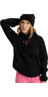 2025 Roxy Da Donna Cool Calling Polar Fleece Felpa Con Cappuccio ERJPF03221 - Anthracite