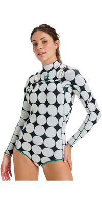 2026 Roxy Da Donna Rise Natural 1.5mm Manica Lunga Chest Zip Muta Primaverile Muta 26BW243502 - Salt Crystal