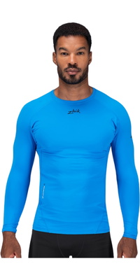 2026 Zhik Da Uomo Eco Spandex LT Long Sleeve Baselayer Top DTP-0163-M-CYA - Cyan
