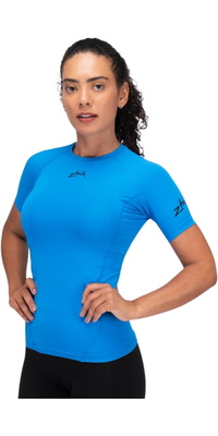 2026 Zhik Womens Eco Spandex LT Short Sleeve Baselayer Top DTP-0167-W-CYA - Cyan