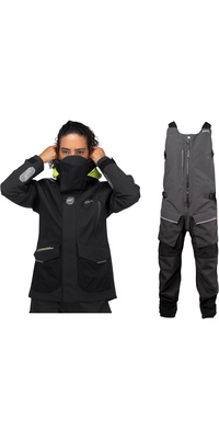2026 Zhik Da Donna OFS700 Giacca Offshore E Pantaloni Con Bretelle OFS800 Tuta Da Vela ZWOFS600JASCS - Black