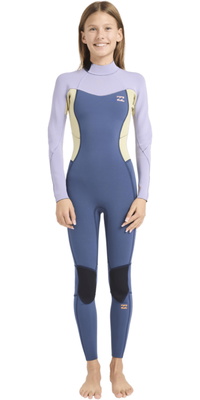 2026 Billabong Junior Synergy 3/2mm Back Zip Wetsuit 24RW251602 - Stormy Blue