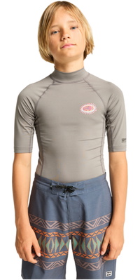2026 Billabong Bambino Riedizione Della Canotta In Lycra A Maniche Corte EBBWR03009 - Pewter