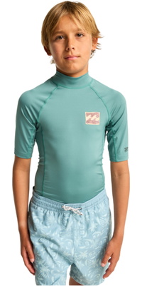 2026 Billabong Bambino Riedizione Canotta In Lycra A Maniche Corte EBBWR03009 - Sea Green