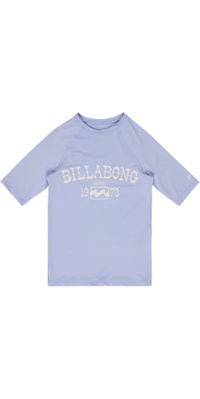 2026 Billabong Bambino Canotta In Lycra A Maniche Corte Surf Dayz EBGWR03004 - Twilight Blue