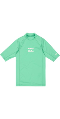 2026 Billabong Bambino Canotta In Lycra A Maniche Corte Waves All Day EBBWR00101 - Acid Green