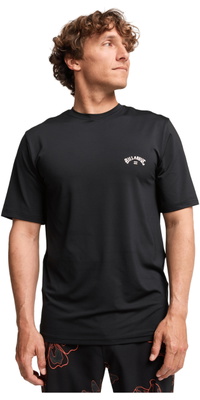 2026 Billabong Da Uomo Canotta In Lycra A Maniche Corte Arch Wave EBYWR03019 - Black