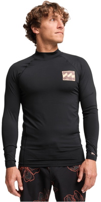 2026 Billabong Da Uomo Riedizione Della Canotta In Lycra A Maniche Lunghe EBYWR03026 - Black