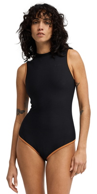 2026 Billabong Womens Tanlines High Neck Glider One Piece Swimsuit 24O301603 - Black