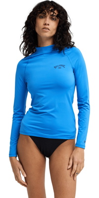 2026 Billabong Da Donna Canotta In Lycra A Maniche Lunghe Tropical Surf EBJWR03014 - True Blue