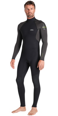 2026 C-Skins Da Uomo Nuwave Element 3/2mm Back Zip Muta C-NEL32STM - Black / Meteor / Olive