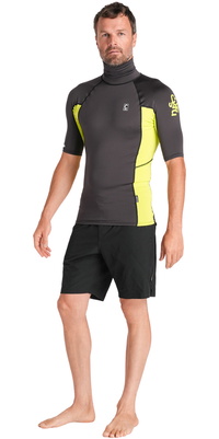 2026 C-Skins Da Uomo Nuwave Canotta Rash X A Maniche Corte C-NLYSSMT - Antracite / Lime