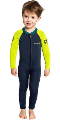 2026 C-Skins Nuwave C-Kid Front Zip Muta C-NBA32ST - Bluestone / Lime
