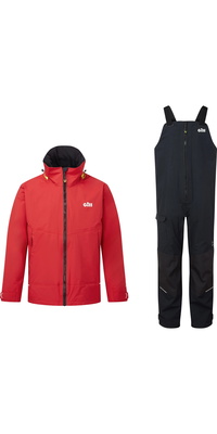 2026 Gill Da Uomo OS3 Coastal Tuta Da Vela OS33JOS33T - Rosso / Black