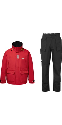2026 Gill Da Uomo OS3 Coastal Tuta Da Vela Da Crociera OS34JOS33P - Rosso / Black