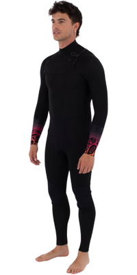 2026 Hurley Da Uomo Air Bubblee Degrade 3/2mm Chest Zip Muta MFSTL13312 - Black Bubble