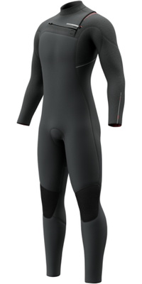 2026 Mystic Da Uomo Majestic 3/2mm Chest Zip Muta 35000.260025 - Dark Grey