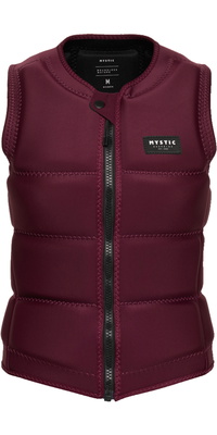 2026 Mystic Da Donna Star Front Zip Wake Impact Vest 35005.240246 - Oxblood Red