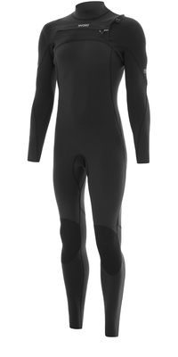2026 Nyord Da Uomo Solu Yulex 3/2mm Chest Zip Fl Muta SOLM32FLCZ001 - Black
