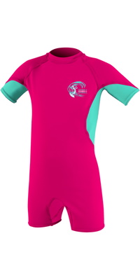 2026 ONeill Bambino Tuta UV Basic Skins 5712G - Anguria / Acqua Chiara / White