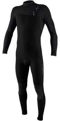 2026 ONeill Bambino Hyperfreak 3/2mm+ Chest Zip Muta 5350 - Black / Tempered Steel / Tempered Steel
