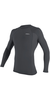 2026 ONeill Da Uomo Basic Skins Canotta In Lycra A Maniche Lunghe 5714 - Graphite