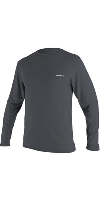 2026 ONeill Da Uomo Basic Skins Camicia Da Sole A Maniche Lunghe 5719 - Graphite