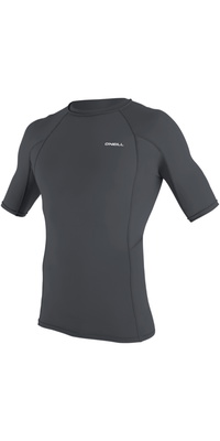 2026 ONeill Da Uomo Basic Skins Canotta In Lycra A Maniche Corte 5713 - Graphite