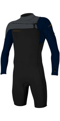 2026 ONeill Da Uomo Hammer 2mm Chest Zip Manica Lunga Muta Primaverile Muta 4928 - Black / Abyss / Graphite