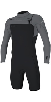 2026 ONeill Da Uomo Hammer 2mm Chest Zip Manica Lunga Muta Primaverile Muta 4928 - Tempered Steel / Smoke / Smoke