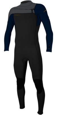 2026 ONeill Da Uomo Hammer 3/2mm Chest Zip Muta 4926 - Black / Abyss / Graphite