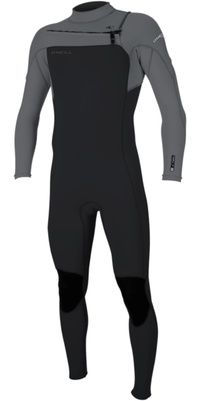 2026 ONeill Da Uomo Hammer 3/2mm Chest Zip Muta 4926 - Tempered Steel / Smoke / Smoke