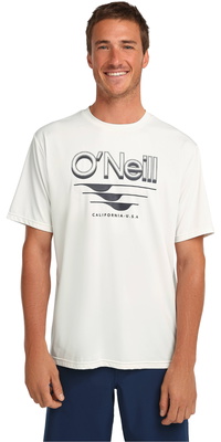 2026 ONeill Mens Hybrid UPF Polygiene Graphic T-shirt 2850340 - Snow White