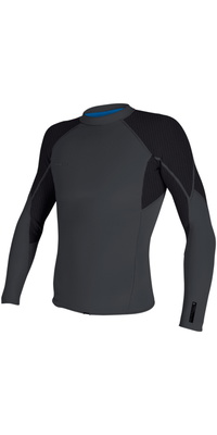 2026 ONeill Da Uomo Hyperfreak 1.5mm Maglia A Maniche Lunghe 5288 - Acciaio Temperato / Graphite