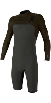 2026 ONeill Da Uomo Hyperfreak 2mm Chest Zip Manica Lunga Muta Primaverile Muta 5496 - Raven / Army