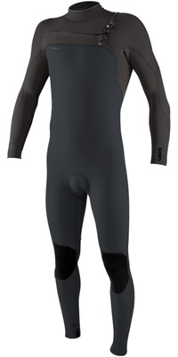 2026 ONeill Da Uomo Hyperfreak Wind 4/3mm+ Chest Zip Muta 5628 - Tempered Steel / Graphite