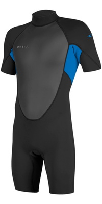 2026 ONeill Mens Reactor-2 2mm Back Zip Shorty Wetsuit 5041B - Black / Ocean