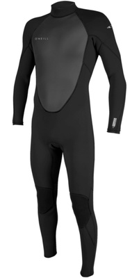 2026 ONeill Da Uomo Reactor-2 3/2mm Back Zip Muta 5040B - Black / Black